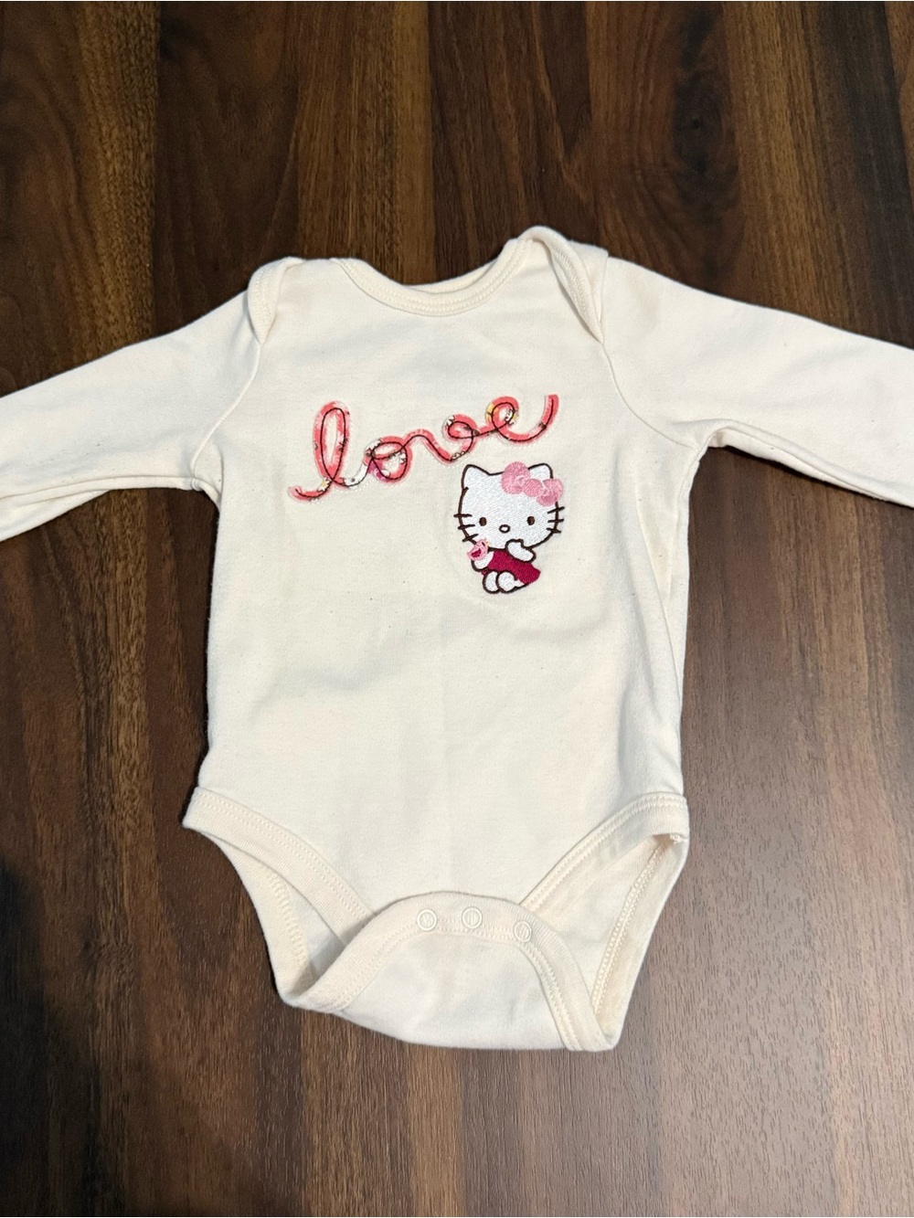 Baby girl hello kitty onesie